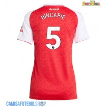 Camisa de time de futebol Arsenal Piero Hincapie #5 Replicas 1º Equipamento Feminina 2025-26 Manga Curta